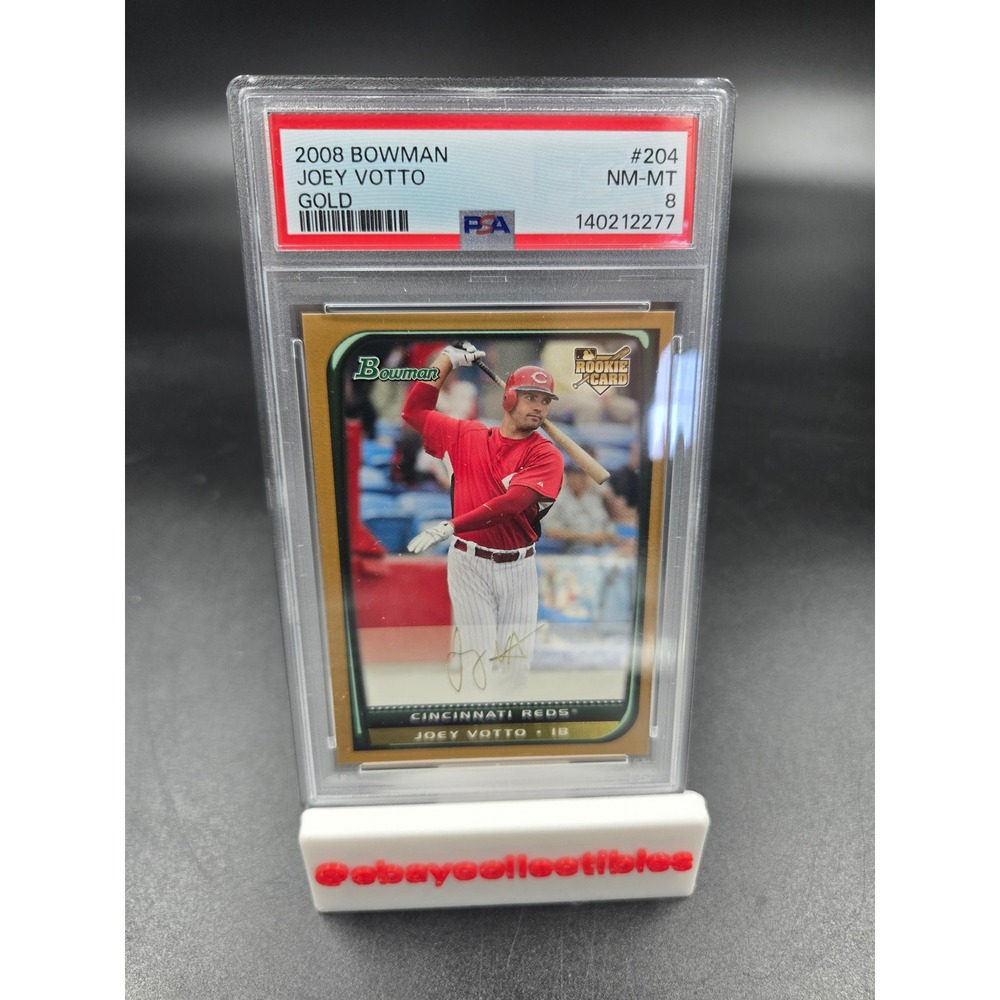 2008 Bowman - Joey Votto #204 Gold (RC) - PSA 8